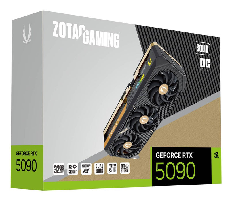 Видео карта ZOTAC GAMING RTX 5090 SOLID OC 32GB GDDR7