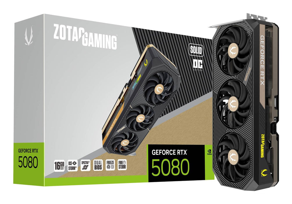 Zotac GAMING GeForce RTX 5080 SOLID OC NVIDIA 16 GB GDDR7