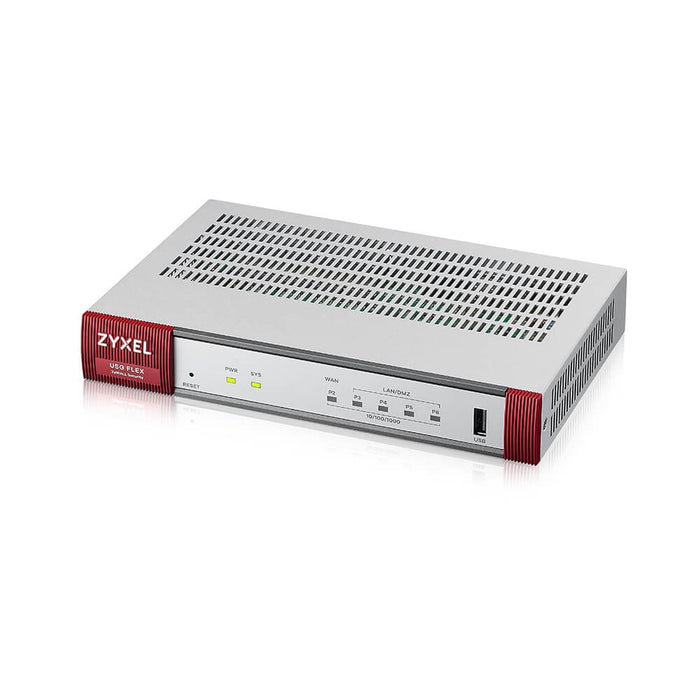 Zyxel USG FLEX 50 HP, 5 гигабитови потребителски дефинирани порта, 1*1G PoE+, 1*USB с 1 YR Gold Security Pack