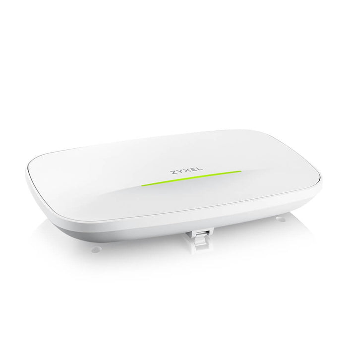 ZyXEL WBE630S, BE12.3K (2.4GHz: 2x2:2, 5 или 6GHz: 4x4:4) MU-MIMO, интелигентна антена, двойно радио 2.4 и 5 или 6GHz, вкл. 1 година Nebula PRO, 2 x 2.5G LAN порта, PoE+ (802.3at), Самостоятелен/контролер/управляван от Nebula Cloud, без захранващ адаптер