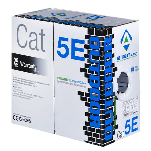 A-LAN KIU5OUTS305 мрежов кабел Черен 305 m Cat5e U/UTP (UTP)