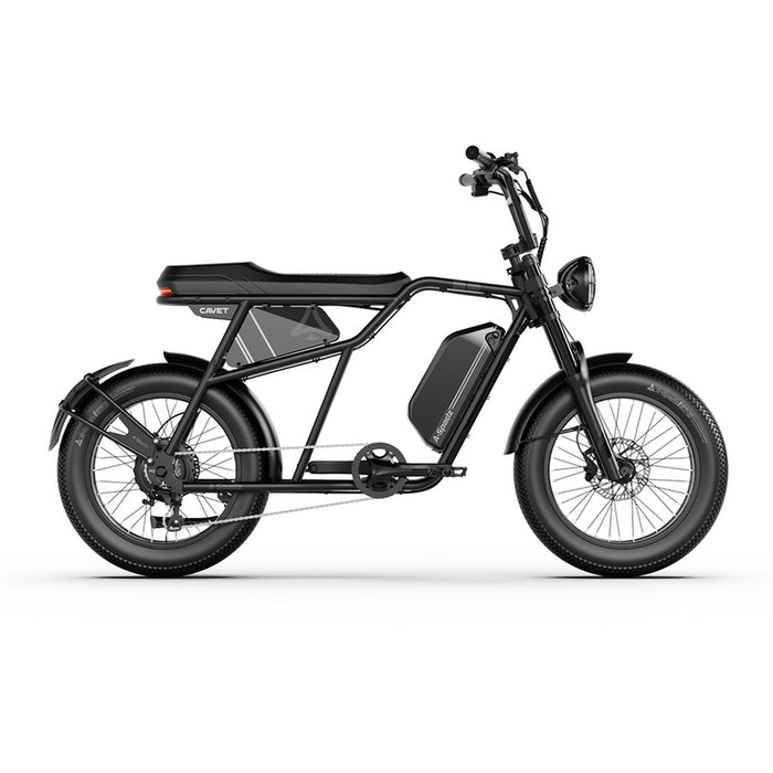 Електрически велосипед A-SPADZ CAVET AIR FAT 20" BLACK 250 W, ДО 25 КМ/Ч, ПРОБЕГ ДО 100 КМ, 20.00 "