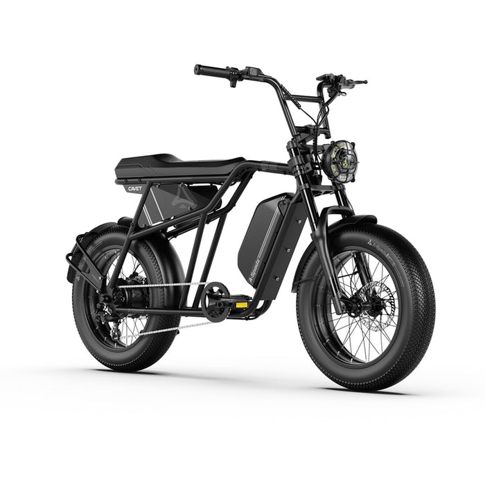 Електрически велосипед A-SPADZ CAVET AIR FAT 20" BLACK 250 W, ДО 25 КМ/Ч, ПРОБЕГ ДО 100 КМ, 20.00 "