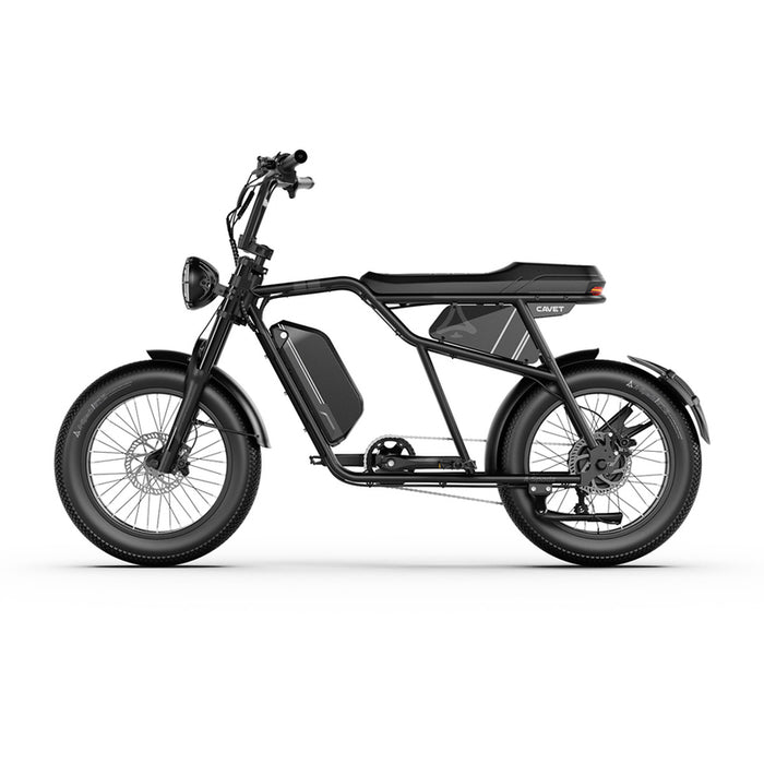 Електрически велосипед A-SPADZ CAVET AIR FAT 20" BLACK 250 W, ДО 25 КМ/Ч, ПРОБЕГ ДО 100 КМ, 20.00 "