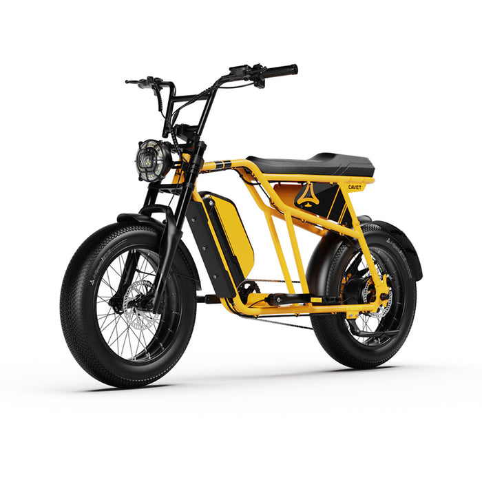 Електрически велосипед A-SPADZ CAVET AIR FAT 20" YELLOW 250 W, ДО 25 КМ/Ч, ПРОБЕГ ДО 100 КМ, 20.00 "