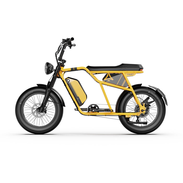 Електрически велосипед A-SPADZ CAVET AIR FAT 20" YELLOW 250 W, ДО 25 КМ/Ч, ПРОБЕГ ДО 100 КМ, 20.00 "