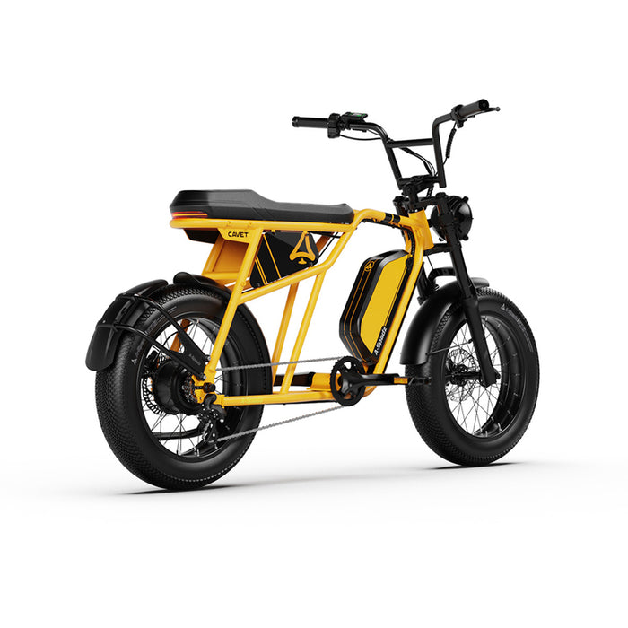 Електрически велосипед A-SPADZ CAVET AIR FAT 20" YELLOW 250 W, ДО 25 КМ/Ч, ПРОБЕГ ДО 100 КМ, 20.00 "