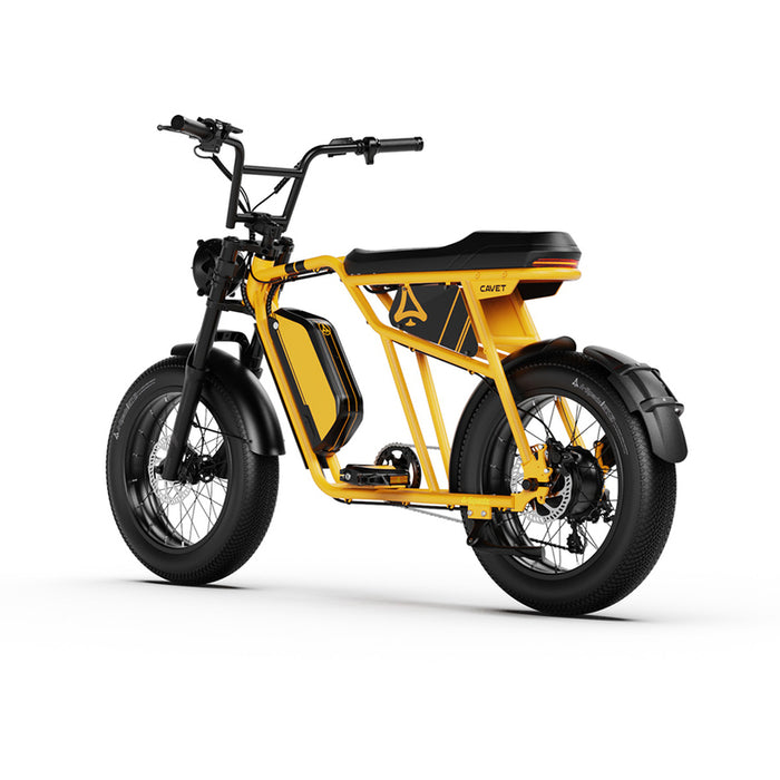 Електрически велосипед A-SPADZ CAVET AIR FAT 20" YELLOW 250 W, ДО 25 КМ/Ч, ПРОБЕГ ДО 100 КМ, 20.00 "