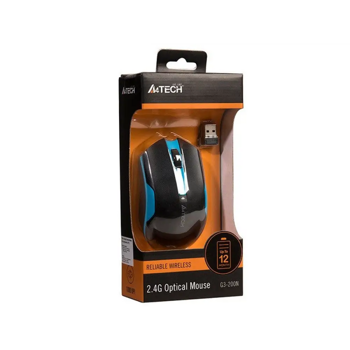 A4Tech G3-200N мишка Ambidextrous RF Wireless Optical 1000