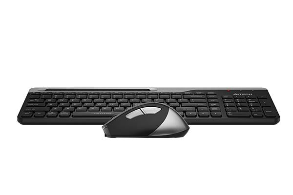 Комплект клавиатура и мишка A4TECH Fstyler FB2535C, Bluetooth &amp; 2.4G, Черен/Сив
