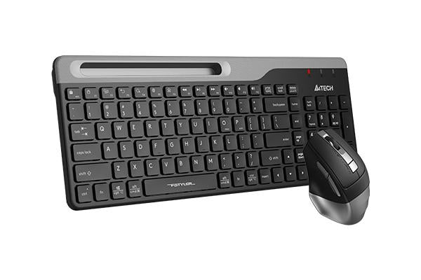 Комплект клавиатура и мишка A4TECH Fstyler FB2535C, Bluetooth &amp; 2.4G, Черен/Сив