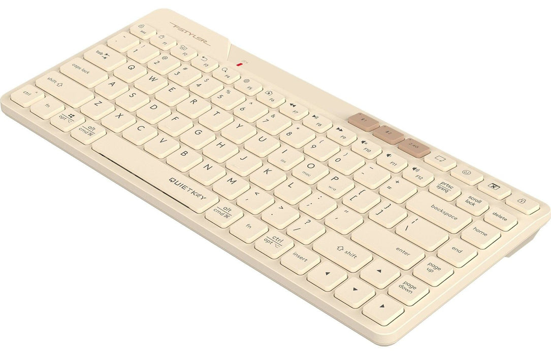 Клавиатура A4Tech - Fstyler FBK26C AS, безжична, QuietKey, Cafe Latte