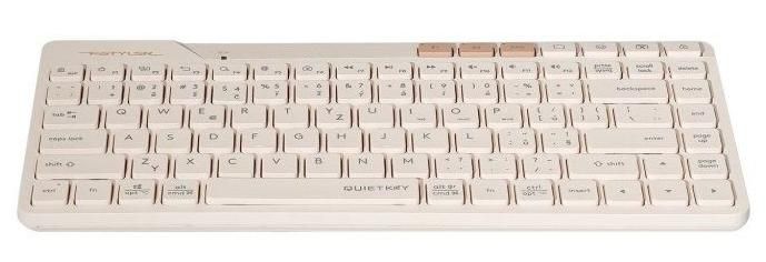 Клавиатура A4Tech - Fstyler FBK26C AS, безжична, QuietKey, Cafe Latte
