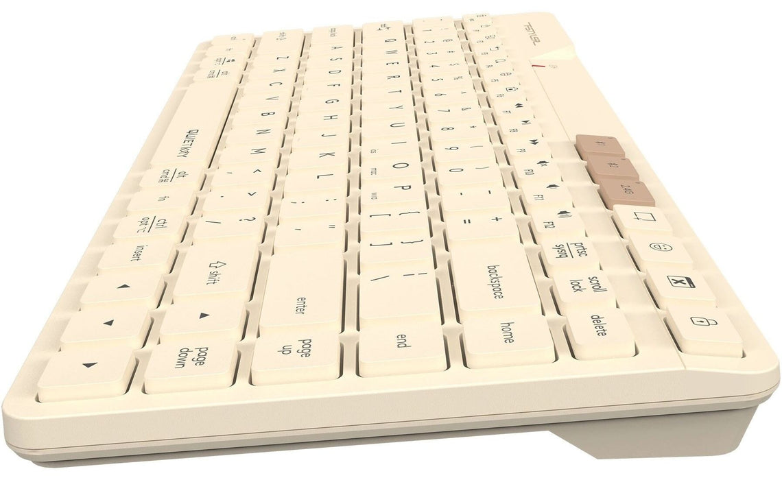 Клавиатура A4Tech - Fstyler FBK26C AS, безжична, QuietKey, Cafe Latte