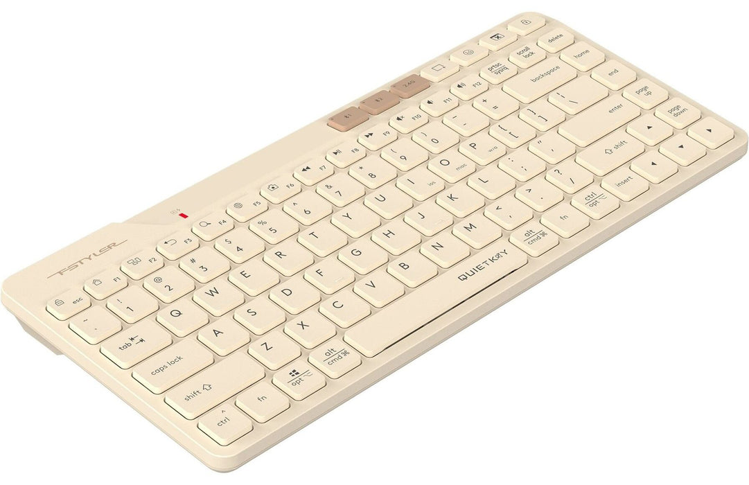 Клавиатура A4Tech - Fstyler FBK26C AS, безжична, QuietKey, Cafe Latte