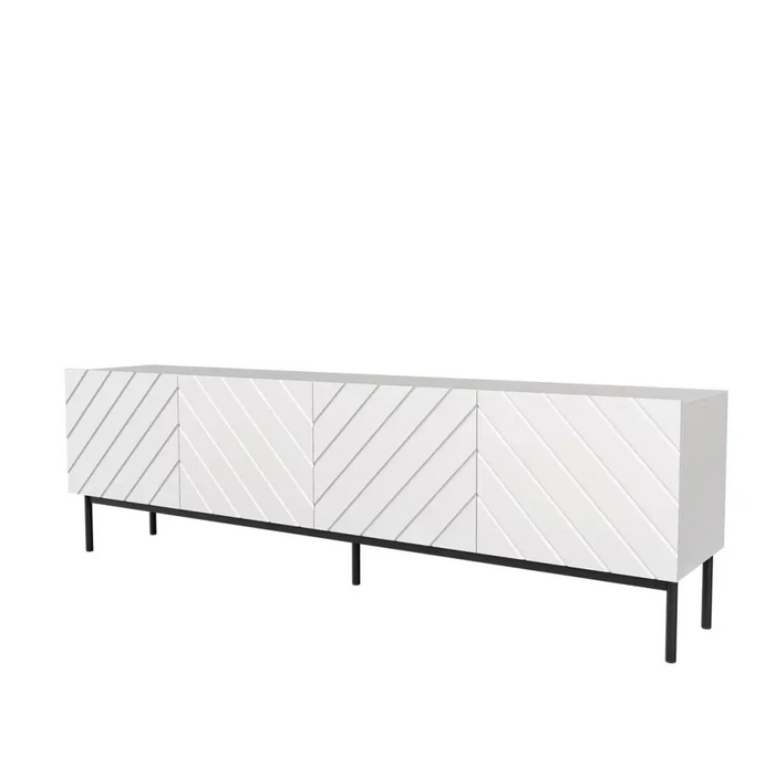 ABETO RTV шкаф върху черна стоманена рамка 200x42x60