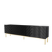 ABETO RTV шкаф върху златиста стоманена рамка 200x42x60