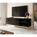 ABETO RTV шкаф върху златиста стоманена рамка 150x42x60