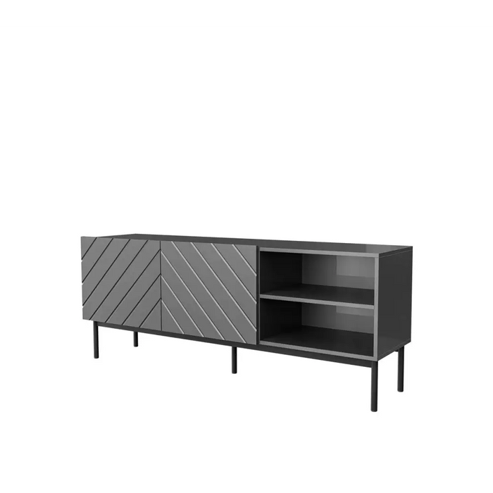 ABETO RTV шкаф върху черна стоманена рамка 150x42x60 см