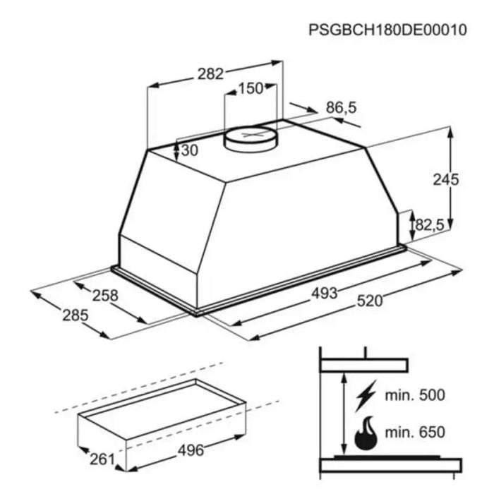 Абсорбатор за вграждане ELECTROLUX LFG525S