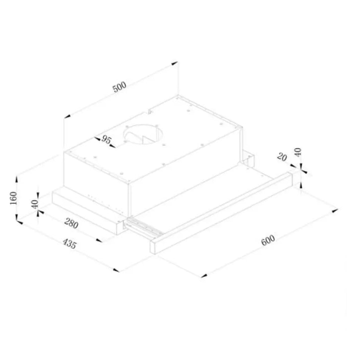 Абсорбатор за вграждане TESLA DT600AX