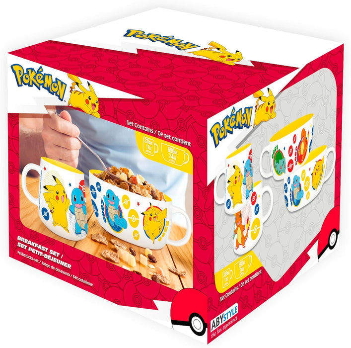 Комплект за закуска ABYstyle Games: Pokemon - Pikachu & Kanto Starters