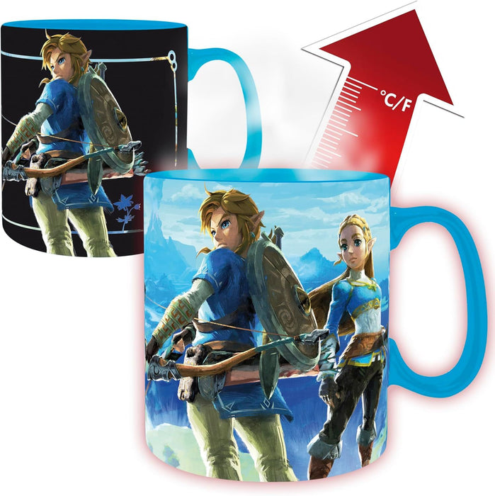 Чаша с термо ефект ABYstyle Games: The Legend of Zelda - Breath the Wild, 460 ml