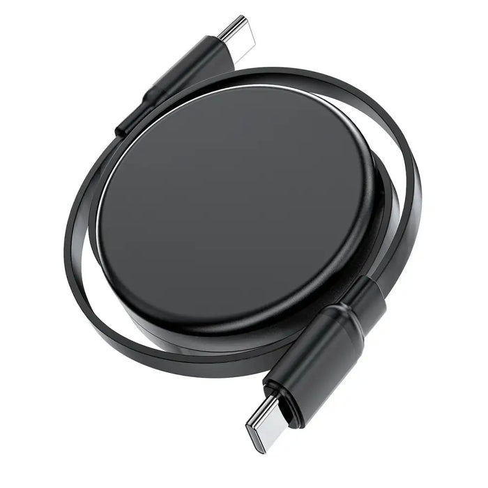 Acefast C13-03 USB-C - USB-C 60W кабел прибиращ се - черен