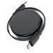 Acefast C13-03 USB-C - USB-C 60W кабел прибиращ се - черен