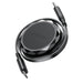 Acefast C13-03 USB-C - USB-C 60W кабел прибиращ се - черен