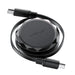 Acefast C13-03 USB-C - USB-C 60W кабел прибиращ се - черен