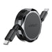 Acefast C13-03 USB-C - USB-C 60W кабел прибиращ се - черен