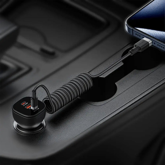 Acefast C14-03 USB-C - USB-C пружинен кабел 480Mb/s 3A 1.2m