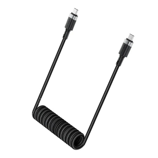 Acefast C14-03 USB-C - USB-C пружинен кабел 480Mb/s 3A 1.2m
