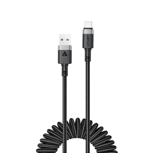 Acefast C14-04 USB-A - USB-C Кабелна пружина 480Mb/s 3A