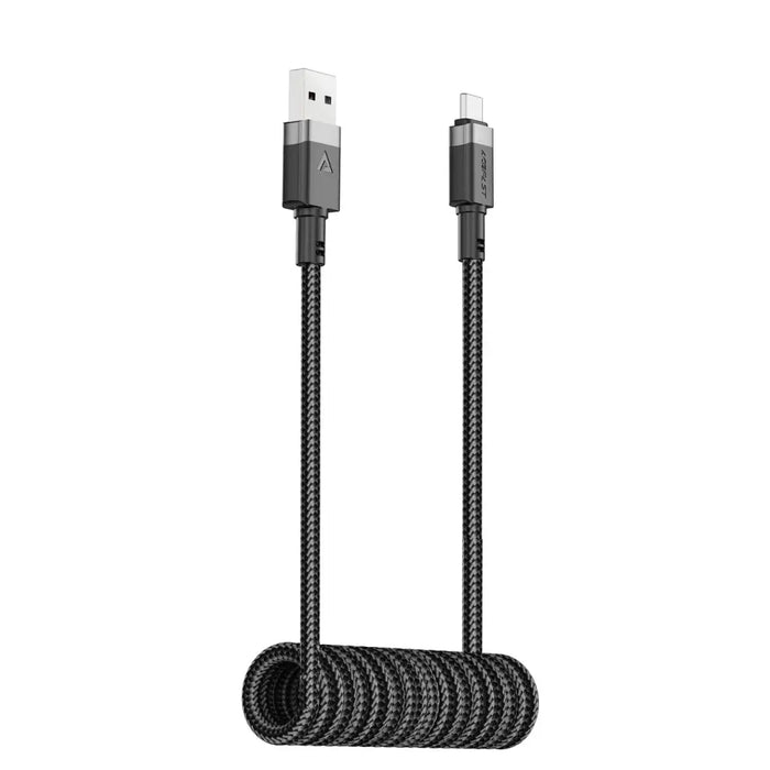 Acefast C14-04 USB-A - USB-C Кабелна пружина 480Mb/s 3A