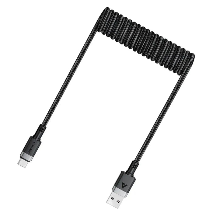 Acefast C14-04 USB-A - USB-C Кабелна пружина 480Mb/s 3A