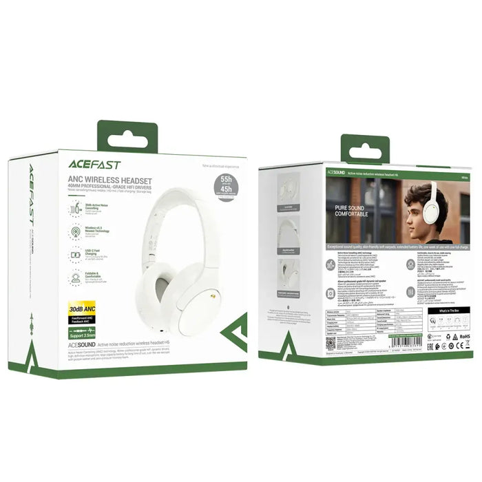 Acefast H6 ANC безжични Bluetooth 5.3 IPX4 слушалки