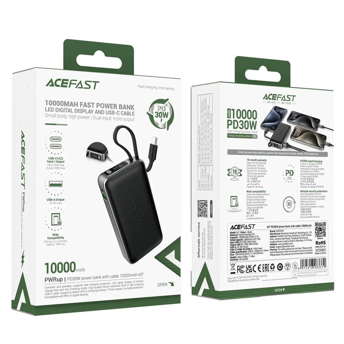 Acefast M7-10000 PD30W Преносима батерия Powerbank