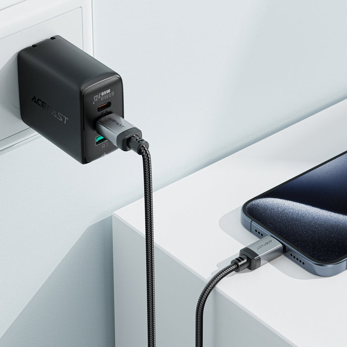 Acefast C20-03 USB-C кабел - USB-C 480Mb/s 3A 1.2m - черен