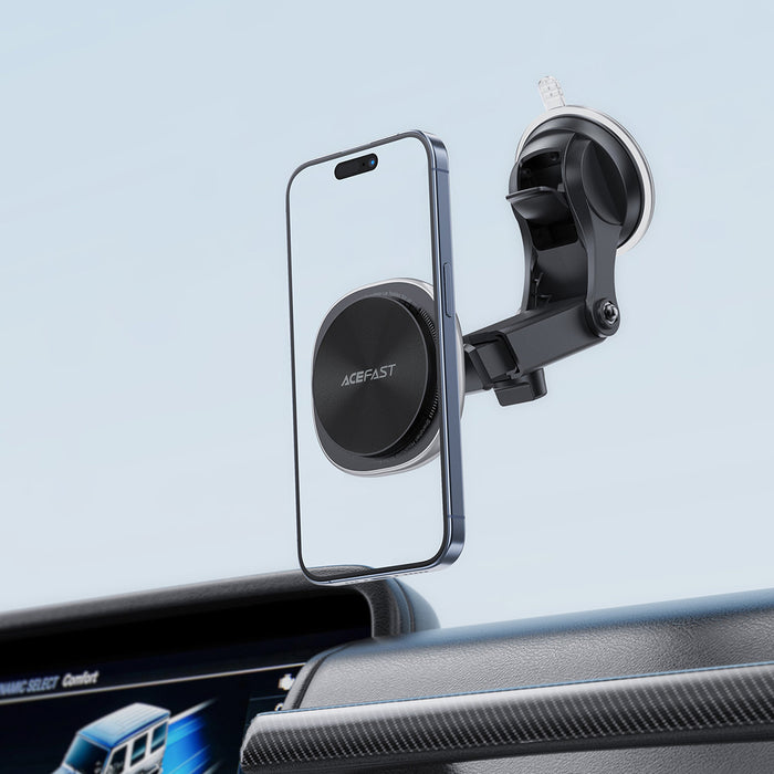 Магнитна стойка за табло Acefast D42 с безжично зарядно, съвместима с MagSafe - черна