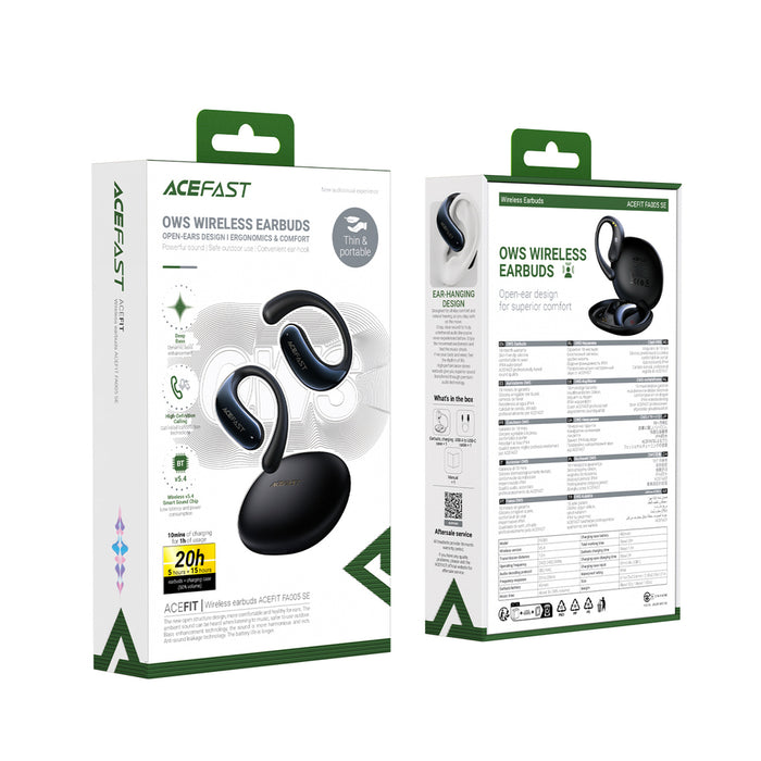 Безжични слушалки Acefast FA005 OWS, серия ACEFIT SE - черни