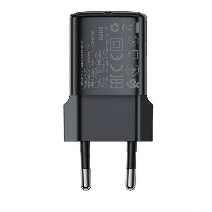 Зарядно за стена Acefast A117 GaN PD 20W USB-C - черно