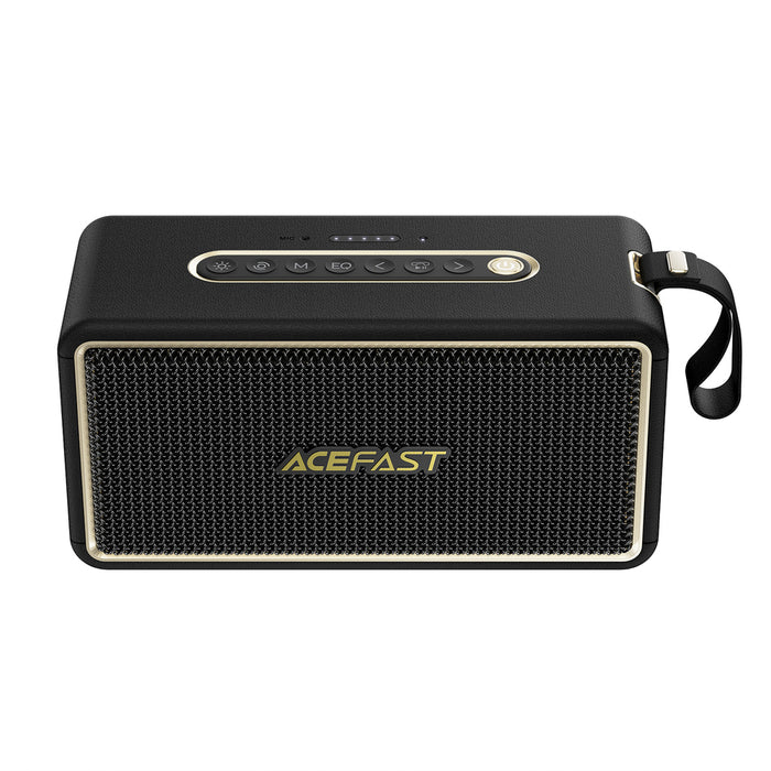 Безжичен високоговорител Acefast K3 Ultra с RGB подсветка, Bluetooth 5.4 - черен