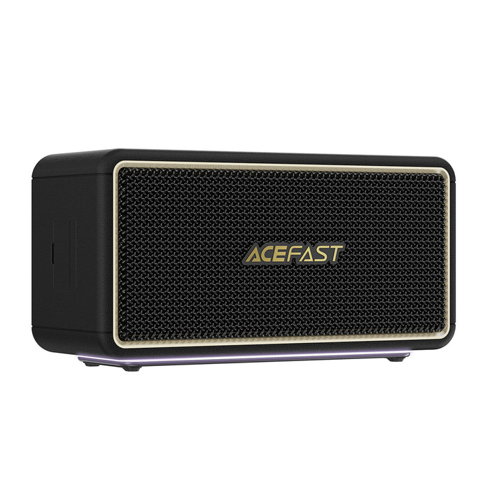 Безжичен високоговорител Acefast K3 Ultra с RGB подсветка, Bluetooth 5.4 - черен