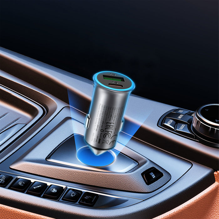 Зарядно за кола Acefast B16 95W USB-A + USB-C - сиво