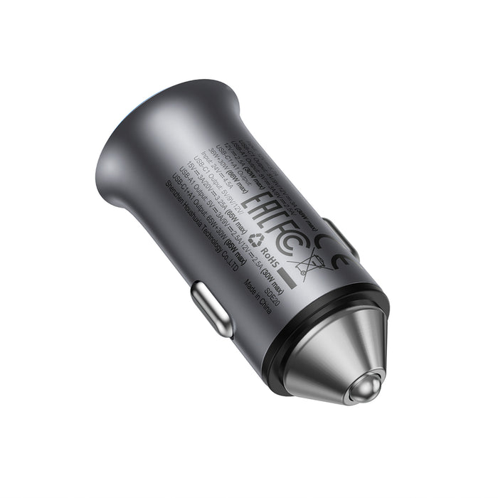 Зарядно за кола Acefast B16 95W USB-A + USB-C - сиво