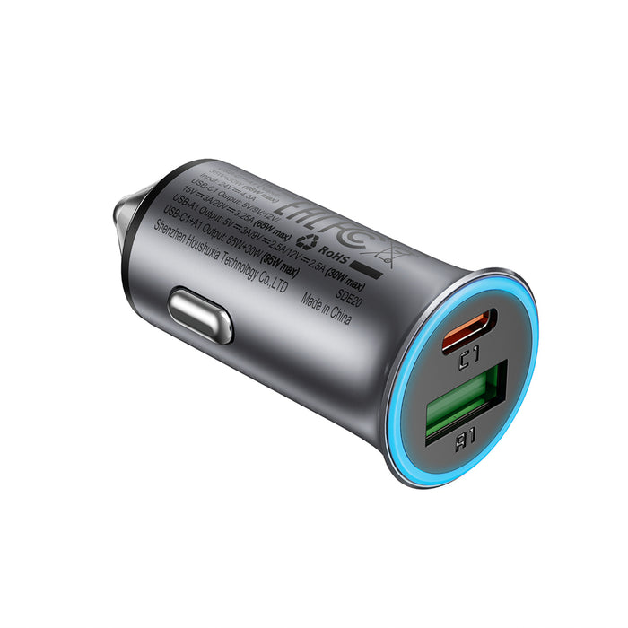 Зарядно за кола Acefast B16 95W USB-A + USB-C - сиво