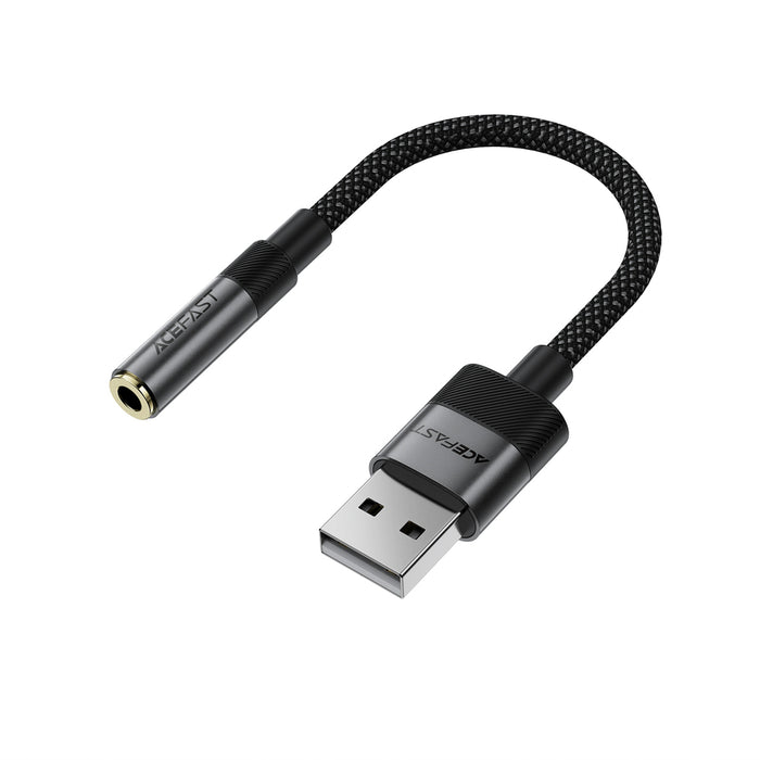 Acefast J13 USB-A към 3.5 мм мини жак адаптер - черен
