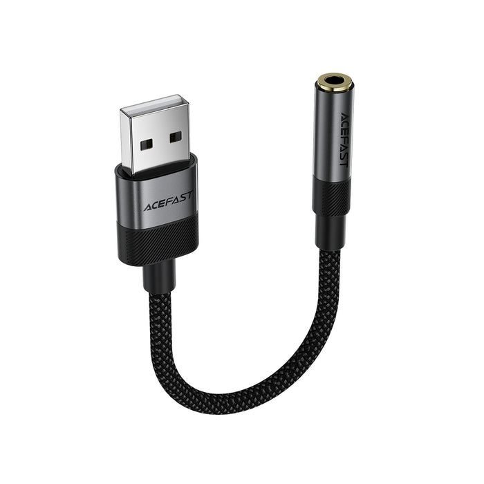 Acefast J13 USB-A към 3.5 мм мини жак адаптер - черен